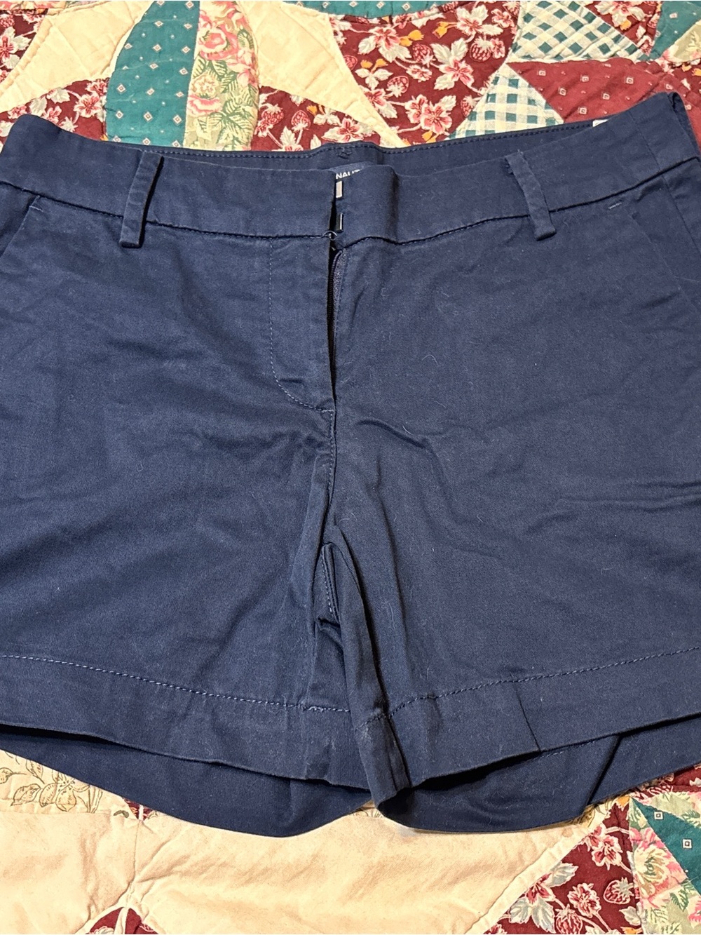 Nautica Women's Navy Blue Bermuda Shorts